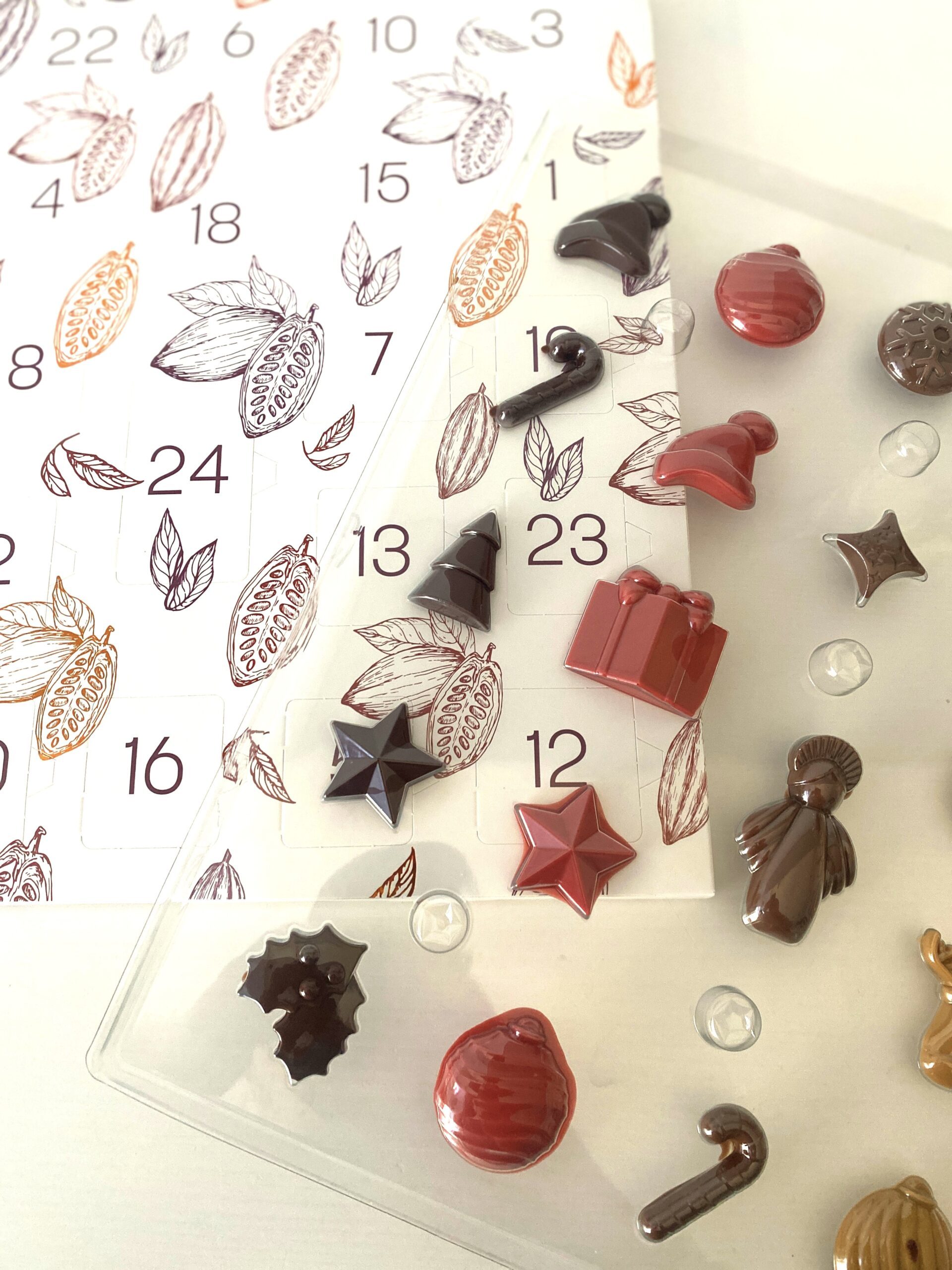 Adventskalender mit Schokoladenfiguren